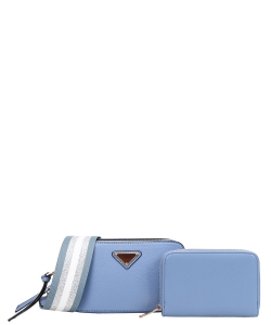 Fashion Mini Crossbody Bag With Wallet Set SJ1-8965A BLUE